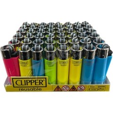 CLİPPER Clipper Taşlı Çakmak Baskılı 48'li