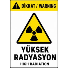 Ti Play Dikkat Yüksek Radyasyon 21X30CM Pvc Isg Levha