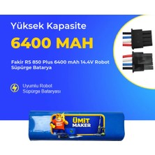 Ümit Maker Fakir Rs 850 Plus Robot Süpürge 6400 Mah 14.4V Batarya