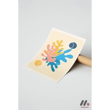 Modiwa Design Matisse Tarzı Mercan Formlar, Çerçevesiz Yüksek Kalite Duvar Afişi - Ev Dekorasyonu