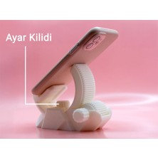 Overmax Eğimli Telefon Tutucu Beyaz - Masaüstü Telefon Standı - Ayarlanabilir Ergonomik Telefon Tutucu