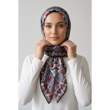 İpekçe Ipekçe Eşarp Ip Rayon 100*100 Desenli - Gri