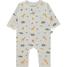 Civil Baby Hayvan Baskılı 3-12 Ay Tulum - Ekru