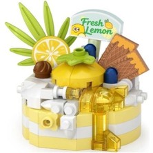 Ototechparca LZ-8643 Loz Limonlu Pasta 160 Parça Block Oyuncak-Mini Poşet