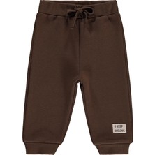 Civil Baby Keep Smiling Etiketli Basic 6-18 Ay Eşofman Altı - Kahverengi