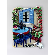 Mundy Alanya Polyester Kabartmalı Magnet 5 x 6,5 cm Dekoratif Hediyelik Buzdolabı Süsü (KOD:1697)