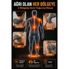 Ototechparca Parmak Gibi Yoğuran Şarjlı Isıtmalı Boyun Sırt Omuz Masaj Cihazı Taşınabilir Model
