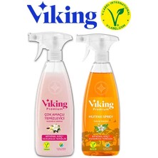 Viking Premium 2'li Çok Amaçlı Temizleyici Yasemin & Vanilya ve Mutfak Sprey Turunç Bahçesi 750 ml