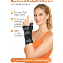 Ototechparca Baş Parmak Destekli Ayarlanabilir El Bilek Ateli Çift Taraflı Günlük Rahat Kullanım