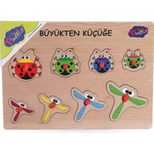 Ototechparca 131-132 Ony Ahşap Tutmalı Puzzle Büyükten Küçüğe