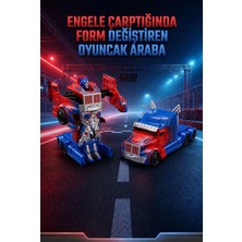 Farbu Oyuncak Butonla Form Değiştirebilen Çek Bırak Mekanizmalı Optimus Prime Oyuncak Araba 15 cm