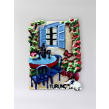 Mundy Turunç Polyester Kabartmalı Magnet 5 x 6,5 cm Dekoratif Hediyelik Buzdolabı Süsü (KOD:1692)