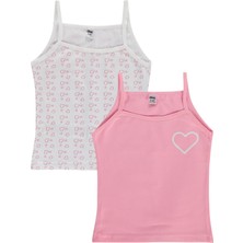 Civil Girls Cute Kalp 2-12 Yaş Kız Çocuk 2'li Atlet - Standart