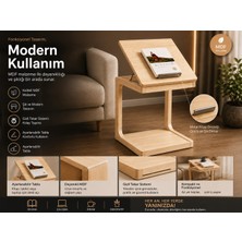 Tekerlekli Ayarlanabilir Laptop ve Tablet Çalışma Sehpası-Mdf