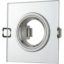 Ototechparca 1 Adet Cata Ct 6556 Sardunya Kare Dekoratif Cam Spot Kasası GU10 Duy