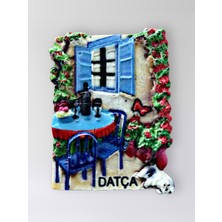 Mundy Datça Polyester Kabartmalı Magnet 5 x 6,5 cm Dekoratif Hediyelik Buzdolabı Süsü (KOD:1696)