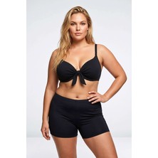Obje Kadın Siyah Battal Yüksek Bel Bikini Altı
