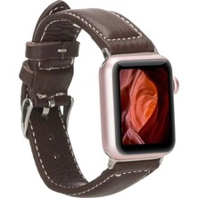 Ototechparca Apple Watch Uyumlu Deri Kordon 42-44-45MM Nm4-As4 Kahve