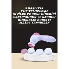 Ototechparca Ikili Cilt Bakım Seti 5 Başlıklı Yüz Temizleme ve Masaj Aleti Canlandırıcı ve Onarıcı