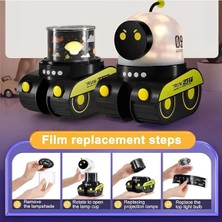 Ototechparca Çocuklar Için Eğitici ve Eğlenceli Robot Temalı Projektör Gece Lambası