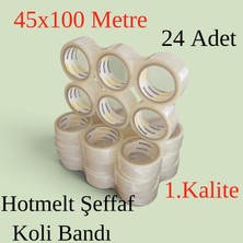 Elma Shop 24 Adet - Liebherrman - 45X100 Metre Hotmelt 1. Kalite Şeffaf Koli Bandı -Aynı Gün Kargo
