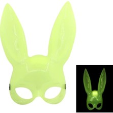 Ototechparca Karanlıkta Yanan Glow Floresan Tavşan Maskesi