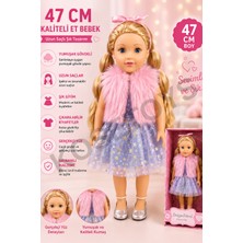 KoseToys Kız Oyuncak Bebek 47 cm Boyunda Tarz ve Şık Yumuşak Gövde ve Uzun Saçlı