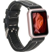 Ototechparca Apple Watch Uyumlu Deri Kordon 42-44-45MM Nm3-As1 Siyah