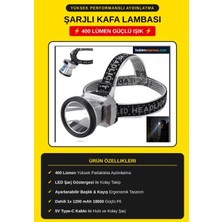 Panther PT-5872 400 Lumen USB Şarjlı Kafa Lambası