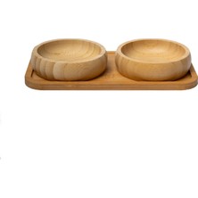 Deconore Natura Bambu 2'li Çerezlik Seti (20.5x9.5 Cm)