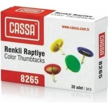 Cassa Raptiye Renkli 30 Adet Ofis Kullanımı İçin Pratik ve Fonksiyonel