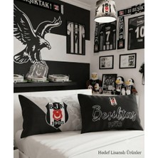 Taç Lisanslı Beşiktaş Taraftar Yastık Kılıfı 50X70 cm (Tekli)