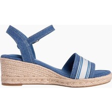 Tommy Hilfiger Kadın Mid Wedge Espadrille Webbing Sandalet FW0FW092301CD