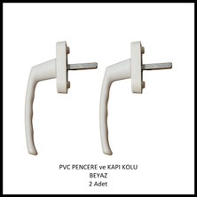 Adilon Pvc Pencere ve Kapı Kolu, Beyaz (2 Adet)