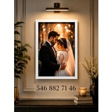 Saray Foto Kişiye Özel 26X40 cm Beyaz Çerçeveli Kanvas Tablo-Fotoğraflı Duvar Tablosu