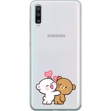 Moonset Samsung Galaxy A50 Uyumlu Baskılı Yumuşak Silikon Şeffaf Telefon Kılıfı