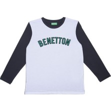 Benetton Erkek Çocuk T-Shirt - Ekru BNT-B21639