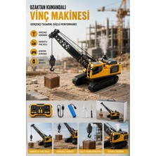Begin Power Uzaktan Kumandalı Paletli Vinç Iş Makinesi 12 Fonksiyon Şarjlı R/c Inşaat Oyuncağı