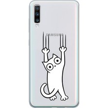 Moonset Samsung Galaxy A50 Uyumlu Baskılı Yumuşak Silikon Şeffaf Telefon Kılıfı
