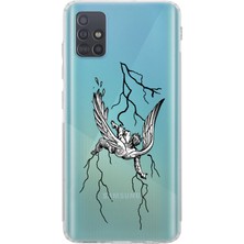 Moonset Samsung Galaxy A51 Uyumlu Baskılı Yumuşak Silikon Şeffaf Telefon Kılıfı