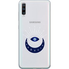 Moonset Samsung Galaxy A70 Uyumlu Baskılı Yumuşak Silikon Şeffaf Telefon Kılıfı