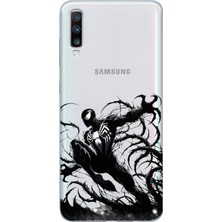 Moonset Samsung Galaxy A70 Uyumlu Baskılı Yumuşak Silikon Şeffaf Telefon Kılıfı