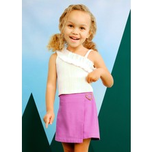 Kids House Mayoral Çocuk Kalp Tokalı Şort Etek 3906
