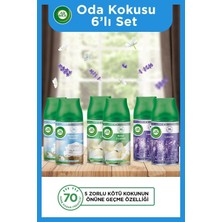 Air Wick Oda Kokusu Freshmatic Makine Yedek Spreyi 250 Ml X 6, Temizliğin Esintisi, Bahar Çiçekleri, Lavanta
