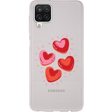 Moonset Samsung Galaxy A12 Uyumlu Baskılı Yumuşak Silikon Şeffaf Telefon Kılıfı