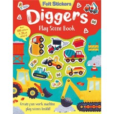 Janod Felt Stickers - Diggers Play Scene Book