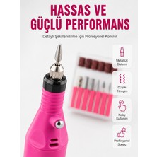 Mossem Elektrikli Manikür Pedikür Törpü Seti 6 Başlıklı Yeni Nesil