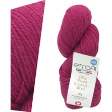Etrofil Blue Faced Leicester Wool El Örgü Ipi 100 gr 240 M %100 Yün Doğal Premium Örgü İPI-74181