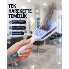 Mossem Kendi Kendini Temizleyen Saç Tarağı – Anti-Statik, Silikon Uçlu, Abs Malzeme, 22X4 cm