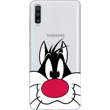 Moonset Samsung Galaxy A70 Uyumlu Baskılı Yumuşak Silikon Şeffaf Telefon Kılıfı